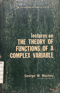 Image of Lectures on The Theory of Functions of A Complex Variable