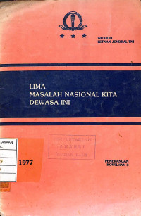 Image of Lima Masalah Nasional Kita Dewasa Ini