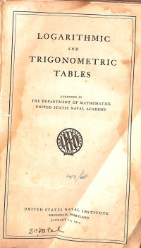 Image of Logarithmic and Trigonometric Tables
