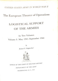 Image of Logistical Support Of The Armies Volume I