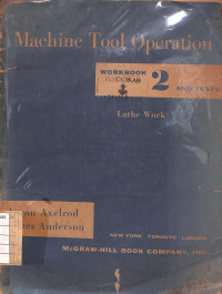 Image of Machine Tool Operation Workbook Two and Tests Lathe Work