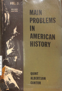 Image of Main Problems In American History Vol 1