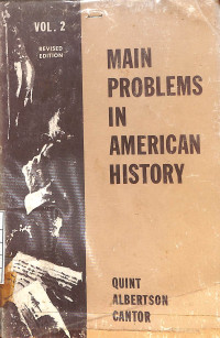 Image of Main Problems In American History Vol 2