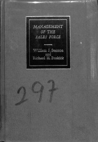 Image of Management Of The Sales Force