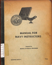 Image of Manual for Navy Instructors