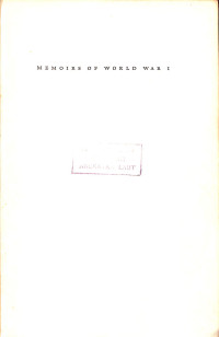 Image of Memories of World War I
