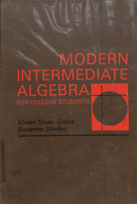 Image of Modern Intermediate Algebra for College Students