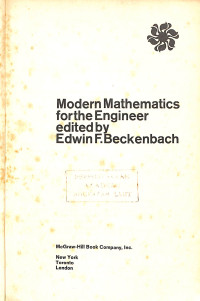 Image of Modern Mathematics for the Engineer
