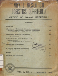 Image of Naval Research Logistics Quarterly