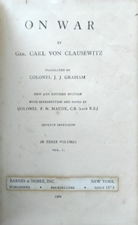 Image of ON WAR - Volume 1