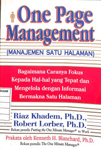 Image of One Page Managemant (Manajemen Satu Halaman)