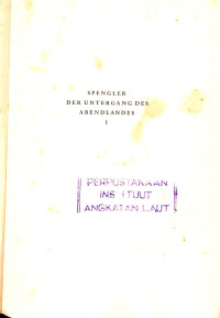 Image of Oswald Spengler Deruntergangdes Abendlandes I