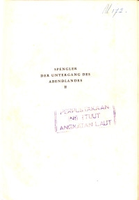Image of Oswald Spengler Deruntergangdes Abendlandes II