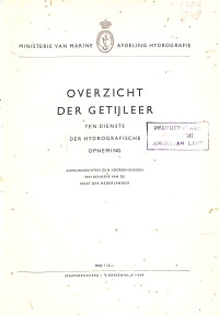 Image of Overzicht Der Getijleer