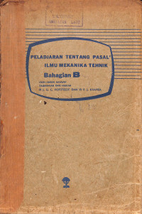 Image of Peladjaran Tentang Pasal2 Ilmu Mekanika Tehnik , Bahagian B
