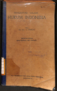 Image of Pengantar Dalam Hukum Indoensia