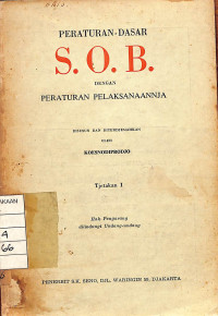 Image of Peraturan Dasar S.O.B Dengan Peraturan Pelaksanaannya