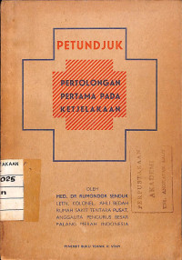 Image of Petundjuk Pertolongan Pertama Pada Ketjelakaan
