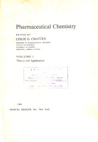 Image of Pharmaceutical Chemistry : Theory and Application , Volume 1