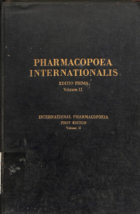Image of Pharmacopoea Internationalis Volume II - First Edition