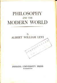 Image of Philosopy and the Modern World