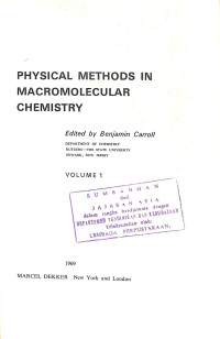 Image of Physical Methods in Macromolecular Chemistry Volume 1