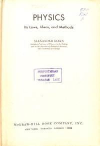 Image of Physics Its Laws, Ideas and Methods