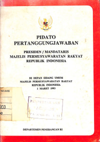 Image of Pidato Pertanggunjawaban