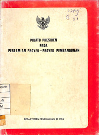 Image of Pidato Presiden Pada Peresmian Proyek-Proyek Pembagunan