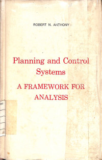 Image of Planning and Control Systems : A Framework For Analysis