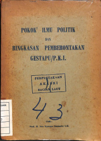 Image of Pokok2 Ilmu Politik dan Ringkasan Pemberontakan Gestapu/PKI