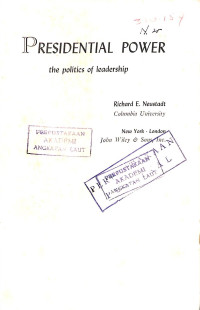 Image of Presidential Power : the politics of leadership