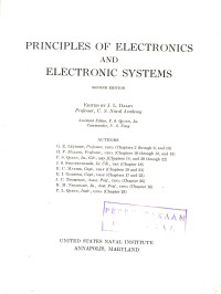 Image of Principles of Electronics and Electronic Systems