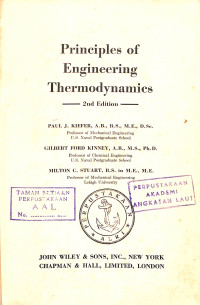 Image of Principles of Engineering Thermodynamics - 2nd Edition