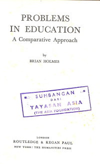 Image of Problems in Education : A Comparative Approach