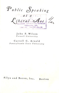 Image of Public Speaking as a Liberal Art