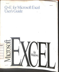 Image of Q+E for Microsoft Excel User's Guide