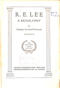 Image of R. E. LEE A Biography Volume II