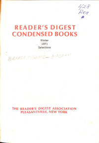 Image of Reader's Digest Condensed Books, Volume 1