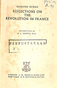 Image of Reflections On The Revolution In France