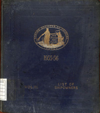Image of Register Book 1955-56 : Volume III Shipowners
