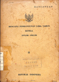Image of Rencana Pembangunan Lima Tahun Ketiga 1979/80 - 1983/84 II