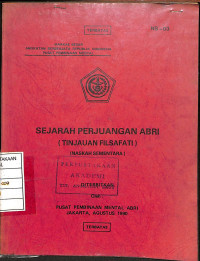 Image of Sejarah Perjuangan ABRI (Tinjauan Filsafati) (Naskah Sementara)