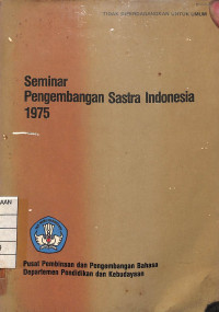 Image of Seminar Pengembangan Sastra Indonesia 1975