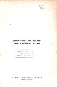 Image of Simplified Rules of The Nautical Road