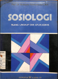 Image of Sosiologi : Ruang Lingkup dan Aplikasinya