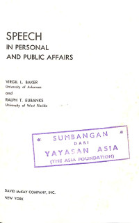 Image of Speech in Personal and Public Affairs