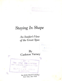 Image of Staying in Shape : An Insiders View of the Great Spas