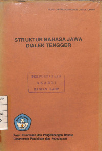 Image of Struktur Bahasa Jawa Dialek Tengger