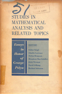 Image of Studies in Mathematical Analysis and Related Topic